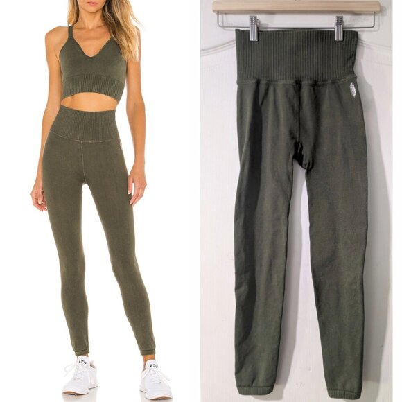 NEW FP Movement | High-Rise 7/8 Length Good Karma Leggings in Secret Moss (XS/S) - Picture 1 of 11